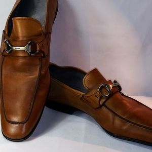 Magnanni Tan Leather Slip-On Loafers